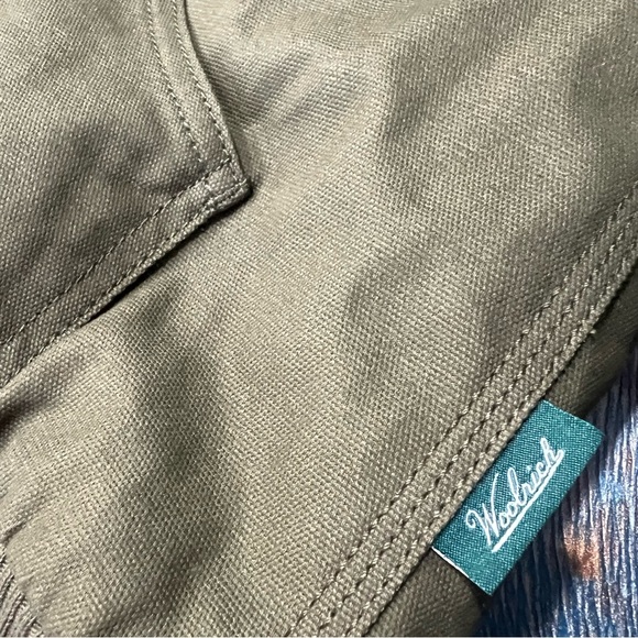 NWT Woolrich Canvas Flannel lined hooded bomber jacket green blue plaid - Picture 4 of 10